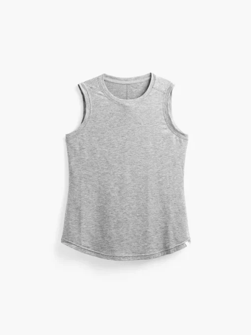 Outlet Pale Grey Heather Women'S Composite Merino Active Tank Women'S Polos, Tees & Henleys