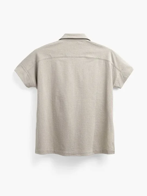 Hot Sand Women'S Hybrid Seersucker Short Sleeve Shirt Women'S Shirts