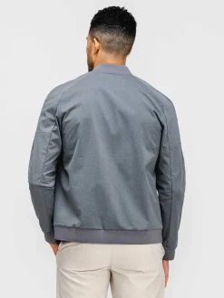 Best Sale Slate Grey Men'S Kinetic Bomber Jacket Men'S Jackets & Coats