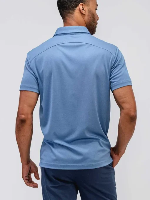 Hot Steel Blue Men'S Apollo Polo Men'S Polos, Tees & Henleys