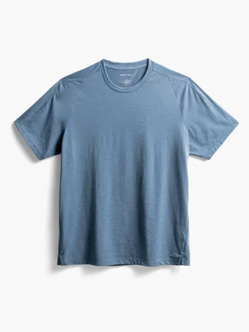 Discount Stone Blue Men'S Composite Merino Raglan Tee Men'S Polos, Tees & Henleys