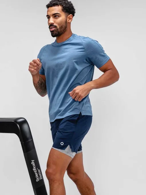 Discount Stone Blue Men'S Composite Merino Raglan Tee Men'S Polos, Tees & Henleys