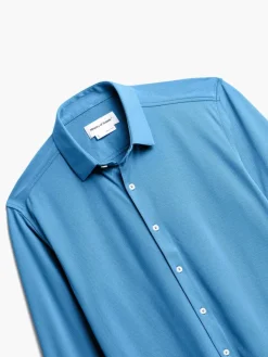 Sale Storm Blue (Brushed) Men'S Apollo Dress Shirt (Previous Generation) Men'S Shirts