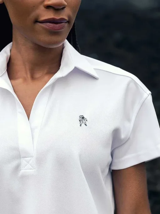 Online White [Apollo X Limited Edition] Women'S Apollo Polo Women'S Shirts